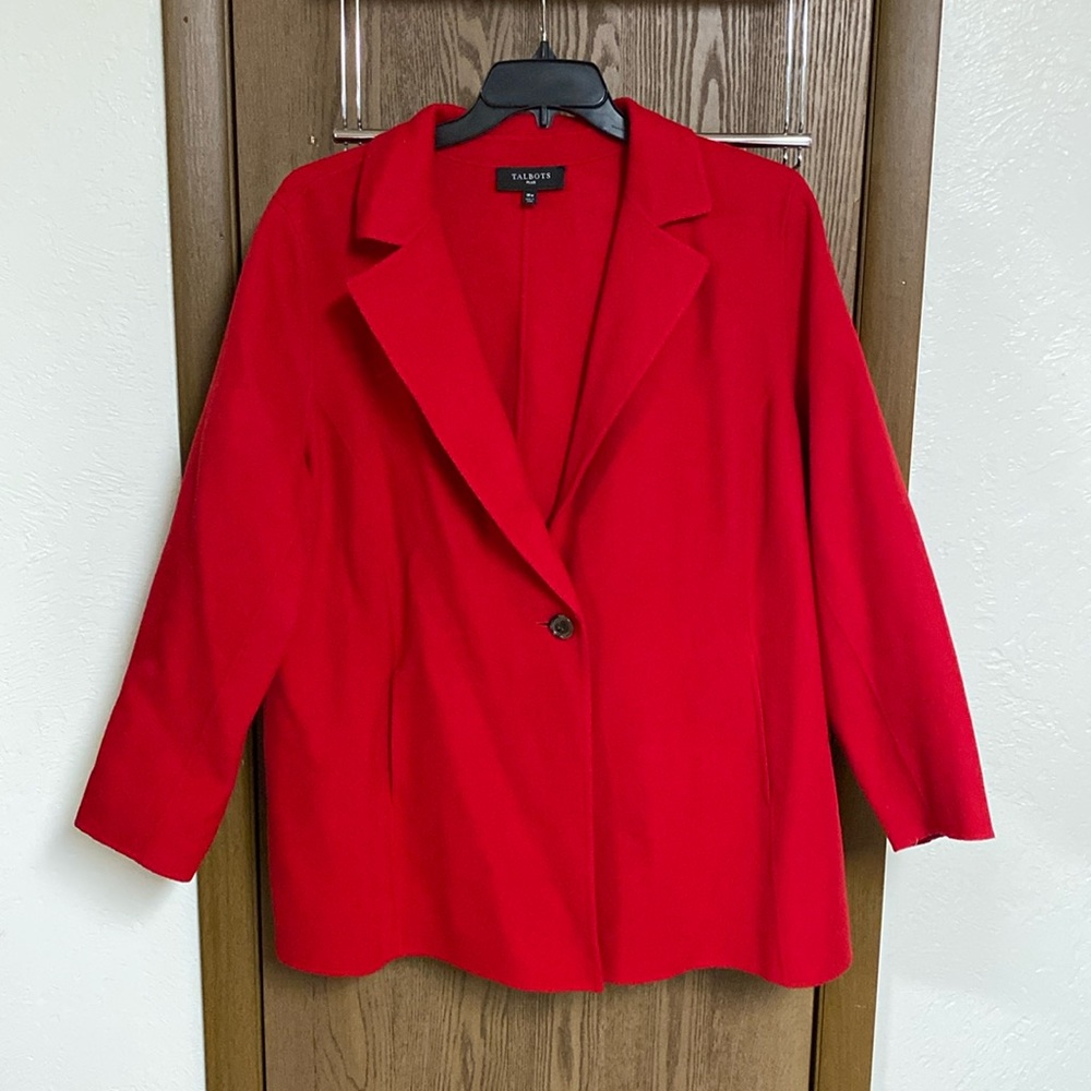 Women’s red wool coat. Never been worn.